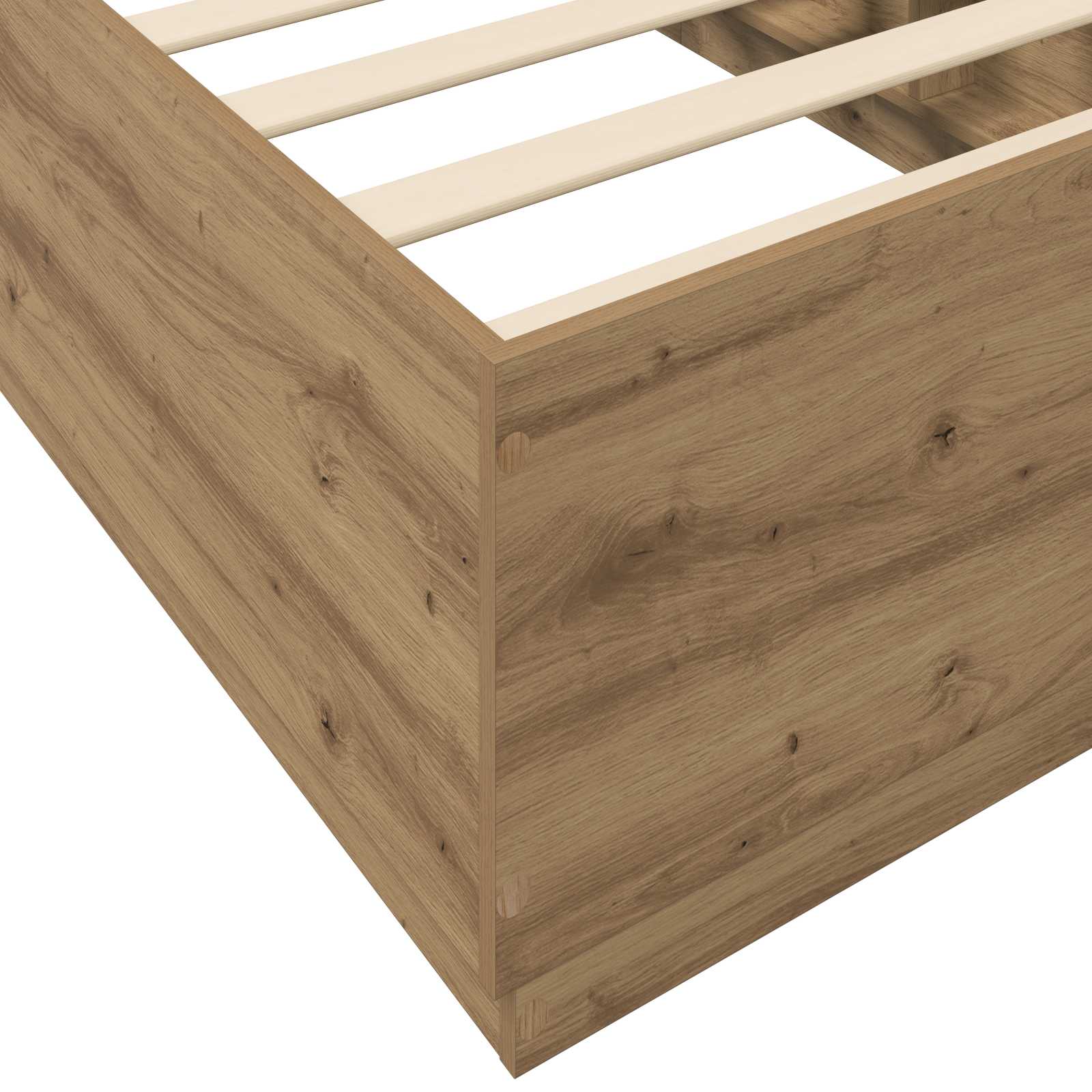 Postelový Rám S Led Dub Artisan 80 X 200 Cm Kompozitní Dřevo