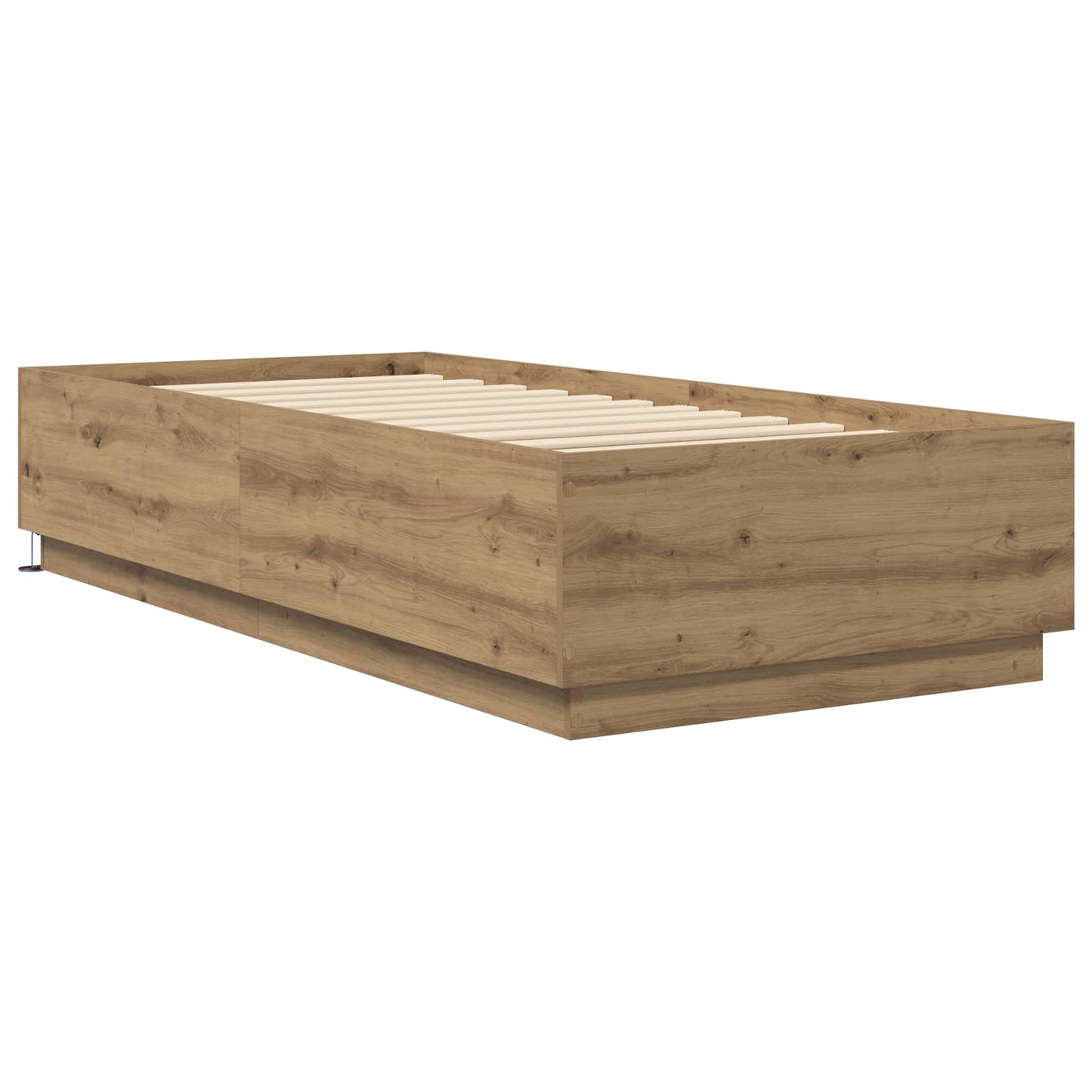 Postelový Rám S Led Dub Artisan 80 X 200 Cm Kompozitní Dřevo