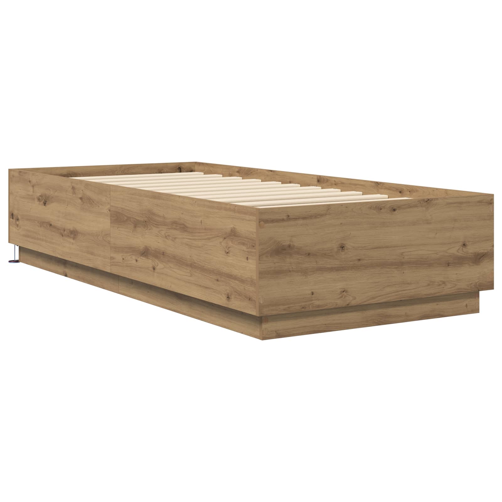 Postelový Rám S Led Dub Artisan 80 X 200 Cm Kompozitní Dřevo