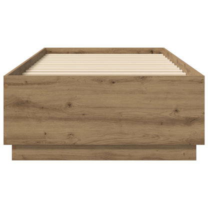 Postelový Rám S Led Dub Artisan 80 X 200 Cm Kompozitní Dřevo