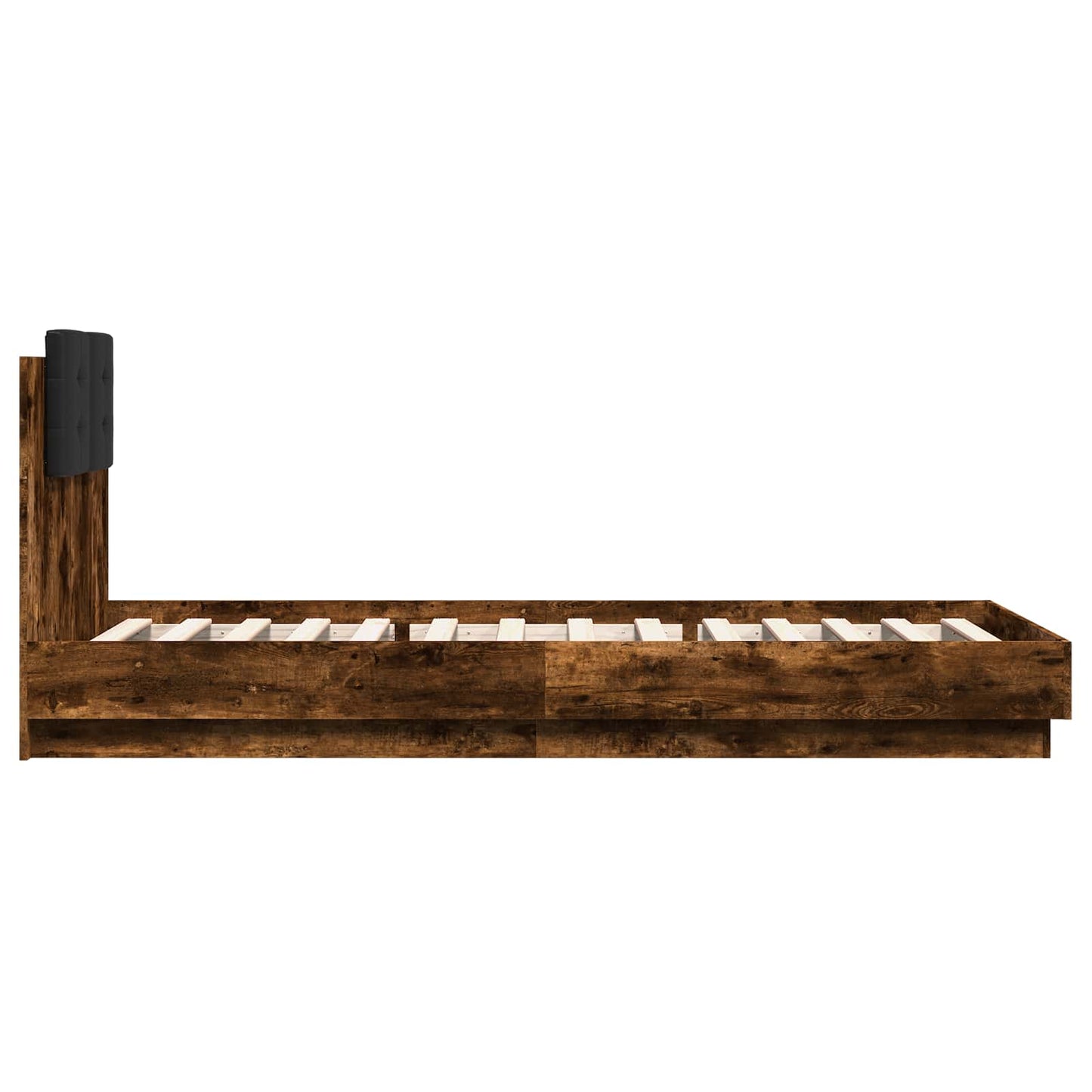 Rám Postele S Čelem Kouřový Dub 80 X 200 Cm Kompozitní Dřevo