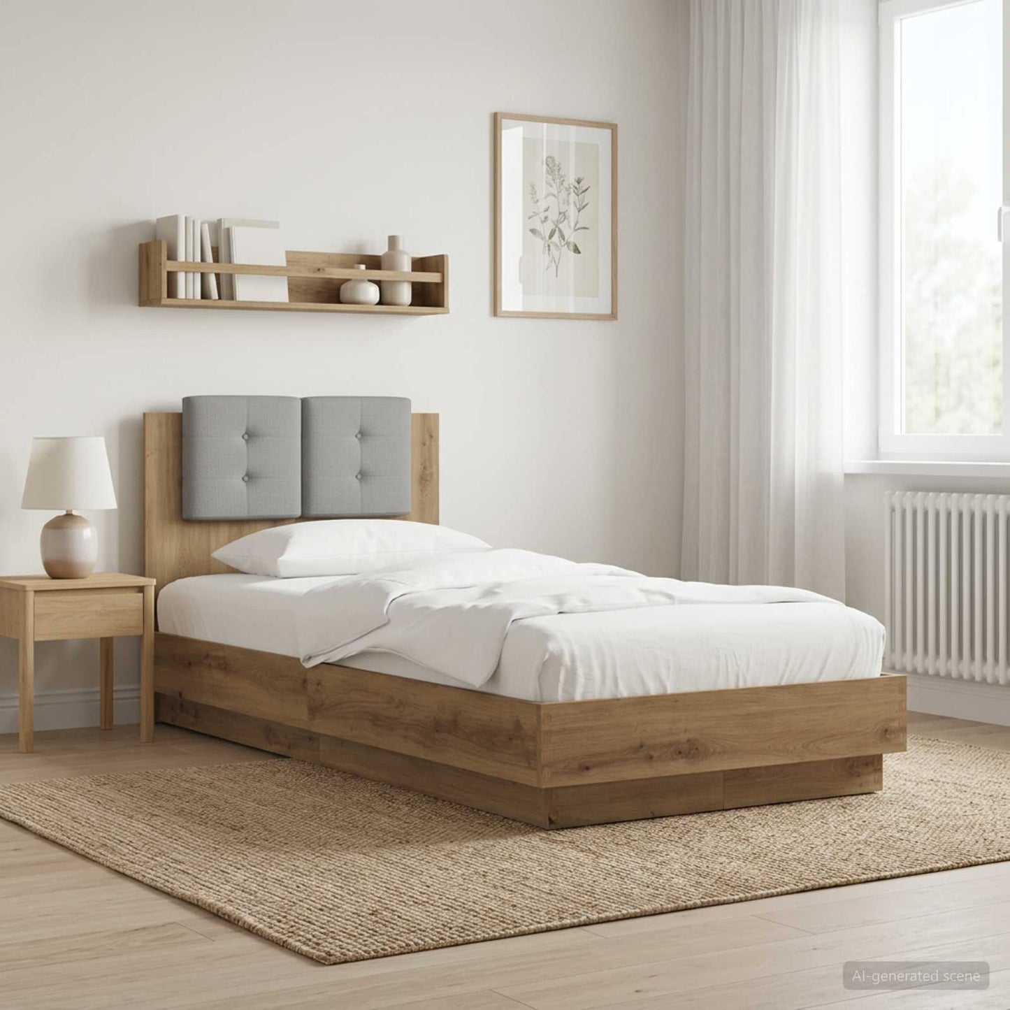Rám Postele S Čelem Dub Artisan 80 X 200 Cm Kompozitní Dřevo