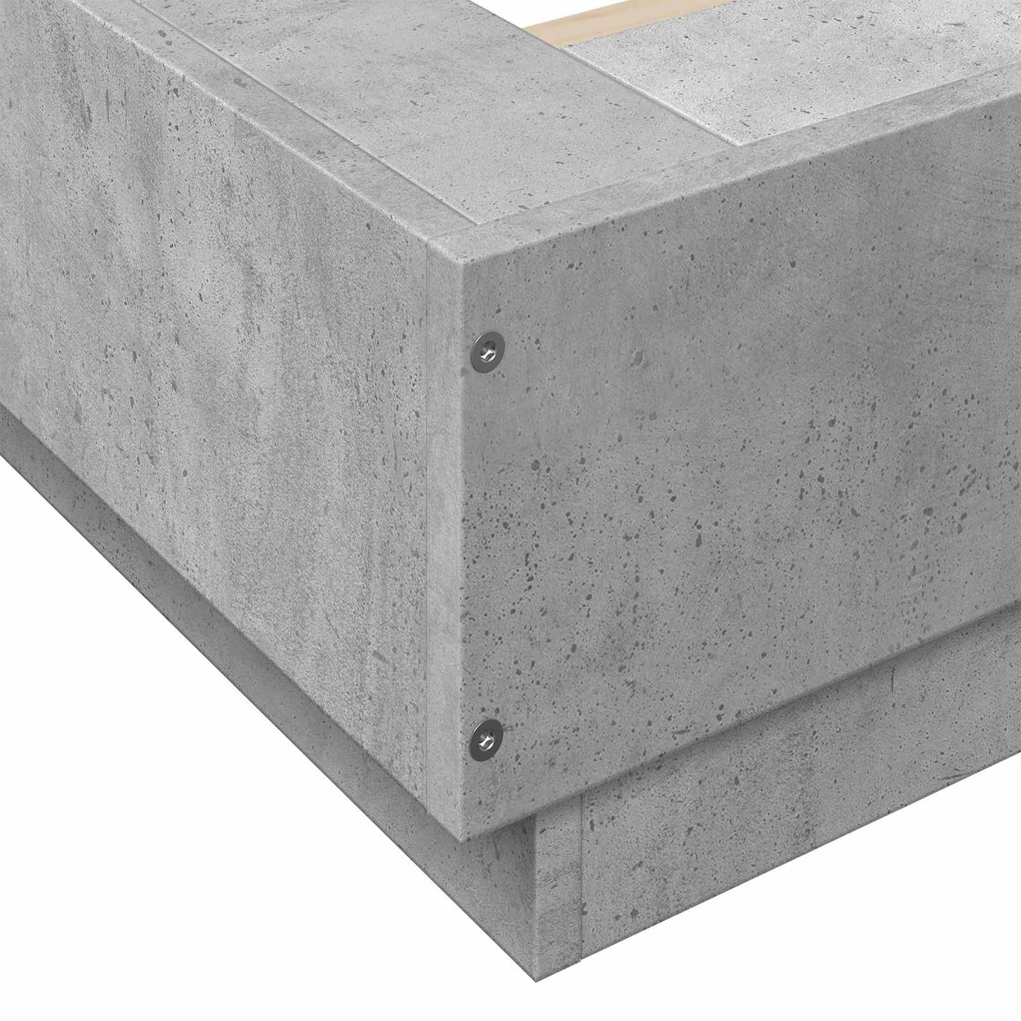 Postelový Rám S Led Betonově Šedá 80 X 200 Cm Kompozitní Dřevo