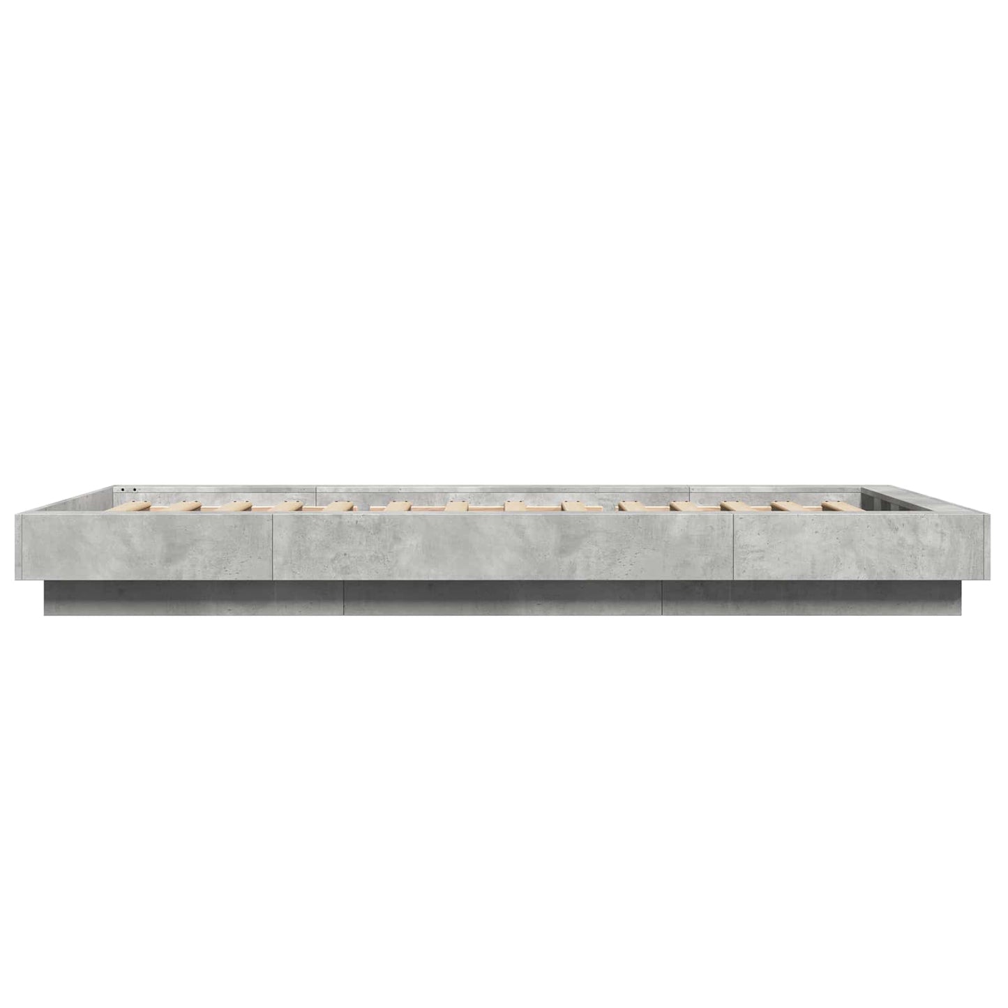 Postelový Rám S Led Betonově Šedá 80 X 200 Cm Kompozitní Dřevo