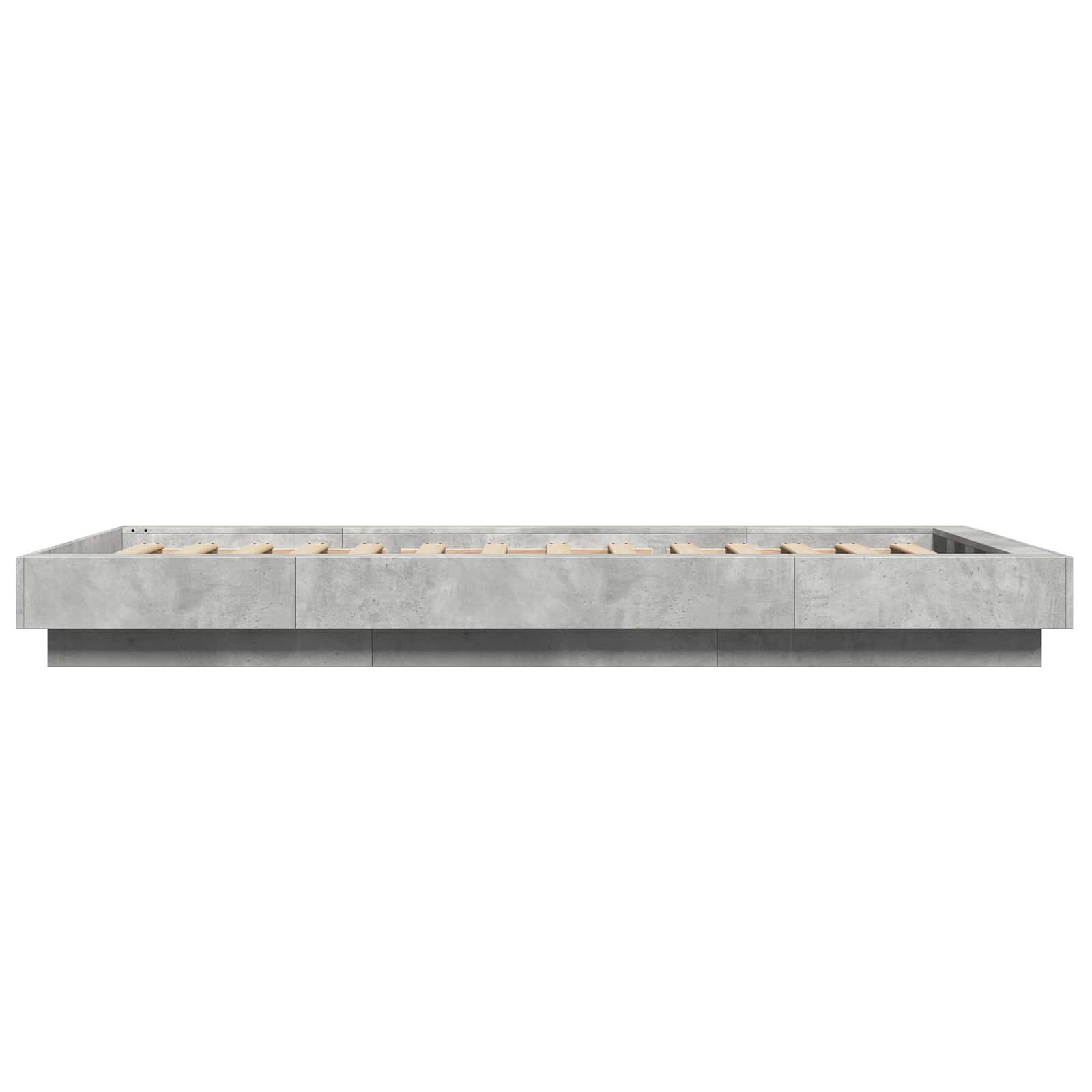 Postelový Rám S Led Betonově Šedá 80 X 200 Cm Kompozitní Dřevo