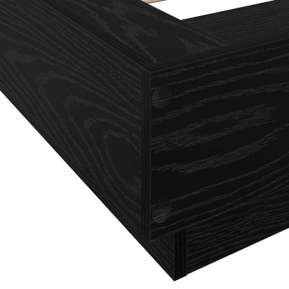 Postelový Rám S Led Černý Dub 80 X 200 Cm Kompozitní Dřevo
