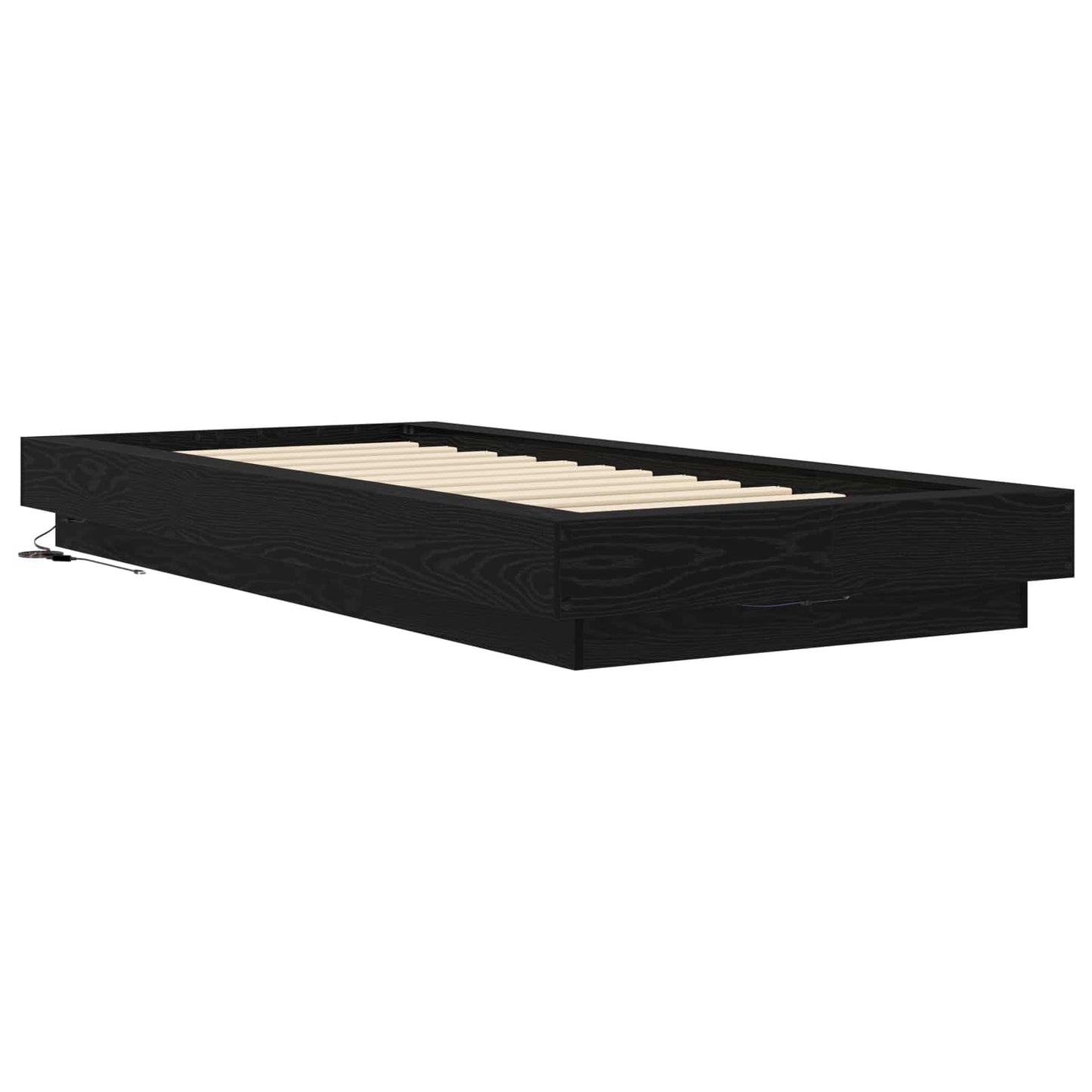 Postelový Rám S Led Černý Dub 80 X 200 Cm Kompozitní Dřevo