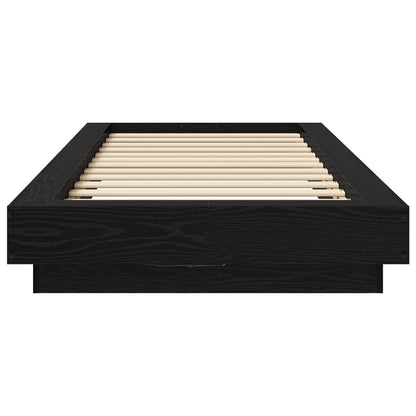 Postelový Rám S Led Černý Dub 80 X 200 Cm Kompozitní Dřevo