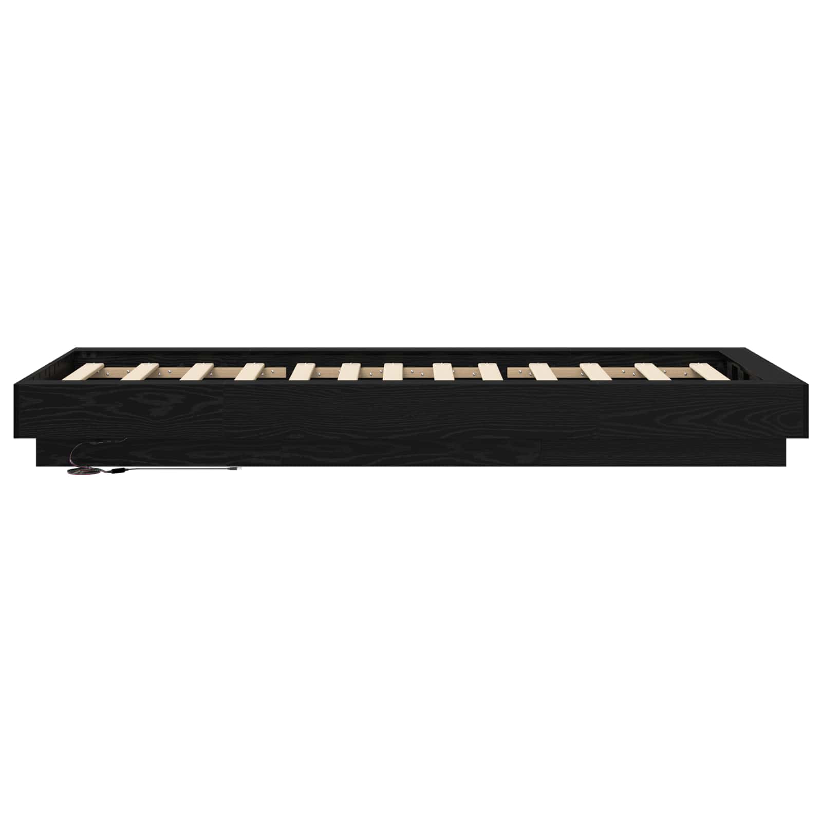 Postelový Rám S Led Černý Dub 80 X 200 Cm Kompozitní Dřevo