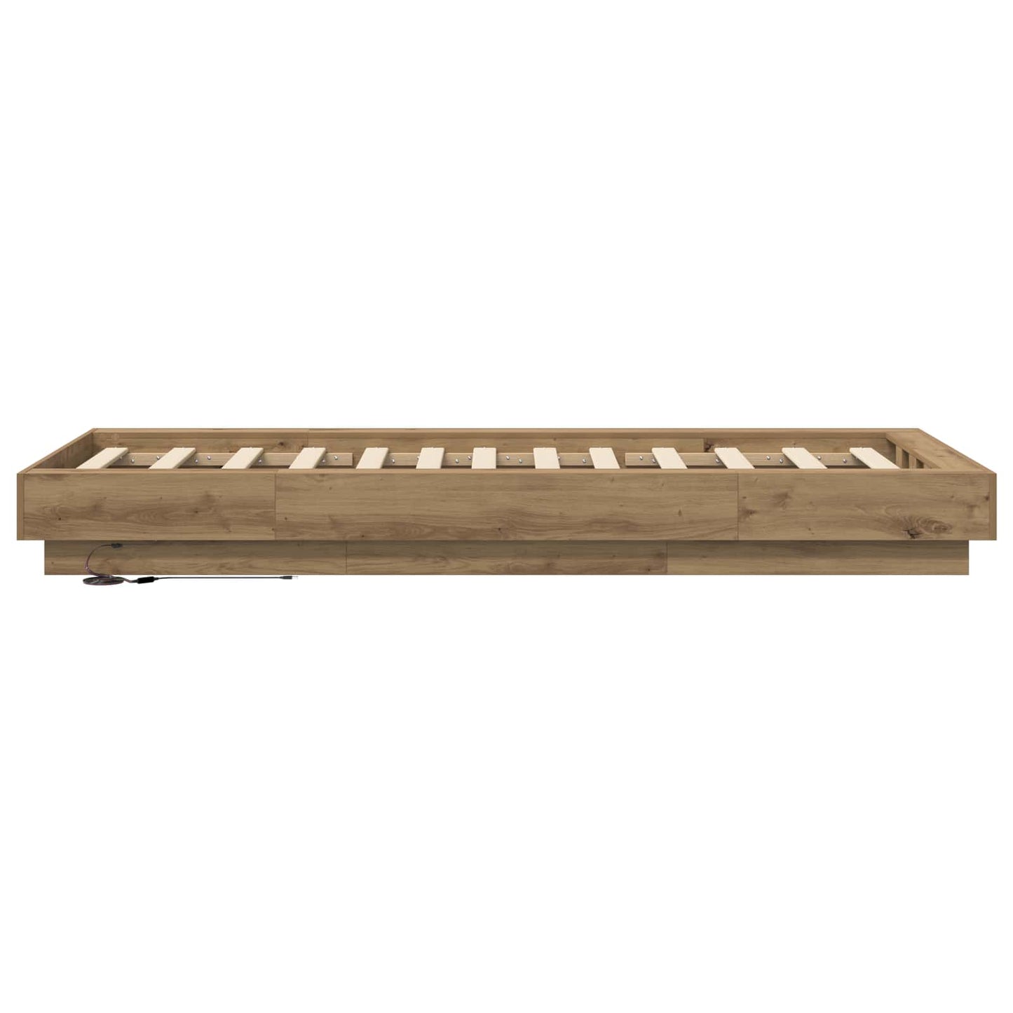 Postelový Rám S Led Dub Artisan 80 X 200 Cm Kompozitní Dřevo