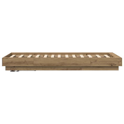 Postelový Rám S Led Dub Artisan 80 X 200 Cm Kompozitní Dřevo