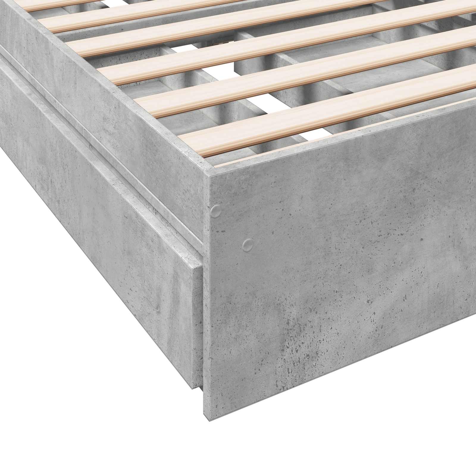 Rám Postele S Úložným Prostorem Betonově Šedá 80 X 200 Cm