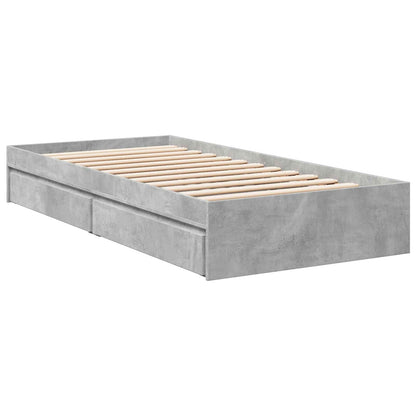 Rám Postele S Úložným Prostorem Betonově Šedá 80 X 200 Cm