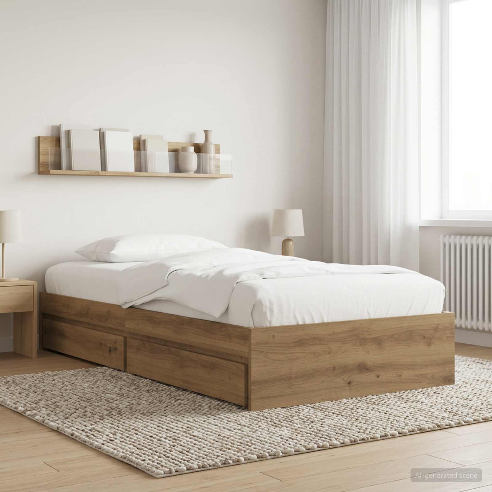 Rám Postele S Úložným Prostorem Dub Artisan 80 X 200 Cm