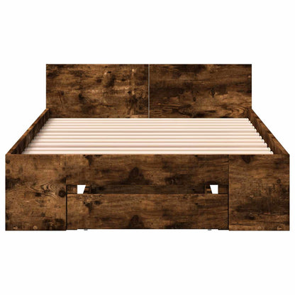 Rám Postele S Úložným Prostorem Kouřový Dub 80 X 200 Cm