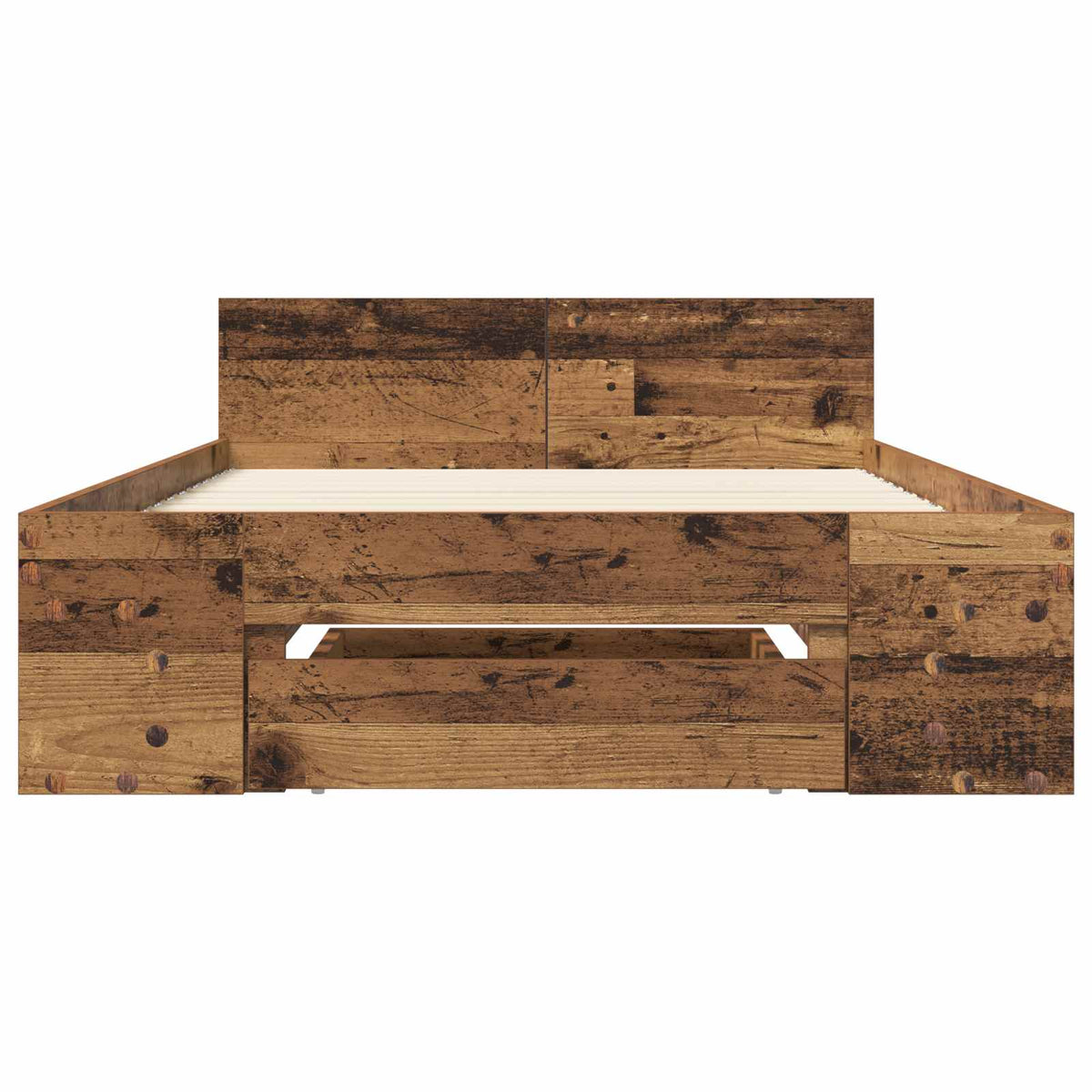 Rám Postele S Úložným Prostorem Staré Dřevo 80 X 200 Cm