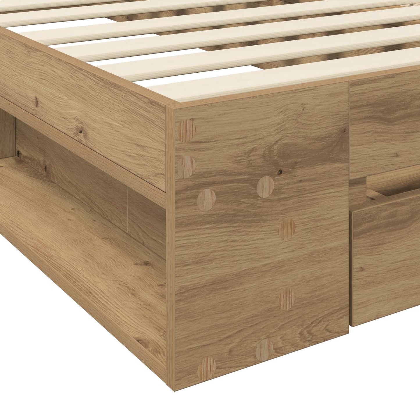 Rám Postele S Úložným Prostorem Dub Artisan 80 X 200 Cm