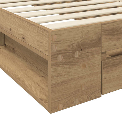 Rám Postele S Úložným Prostorem Dub Artisan 80 X 200 Cm