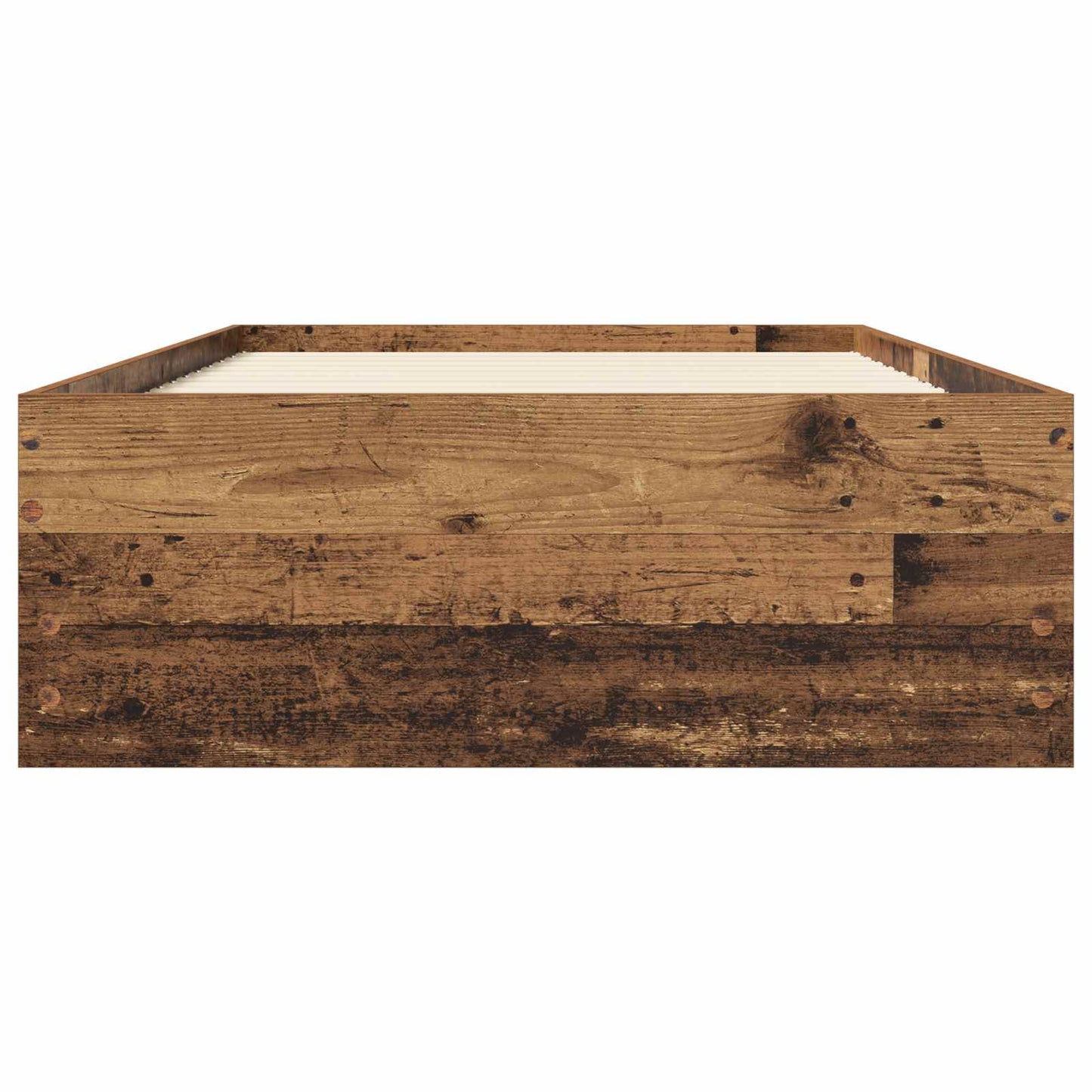 Rám Postele S Úložným Prostorem Staré Dřevo 80 X 200 Cm