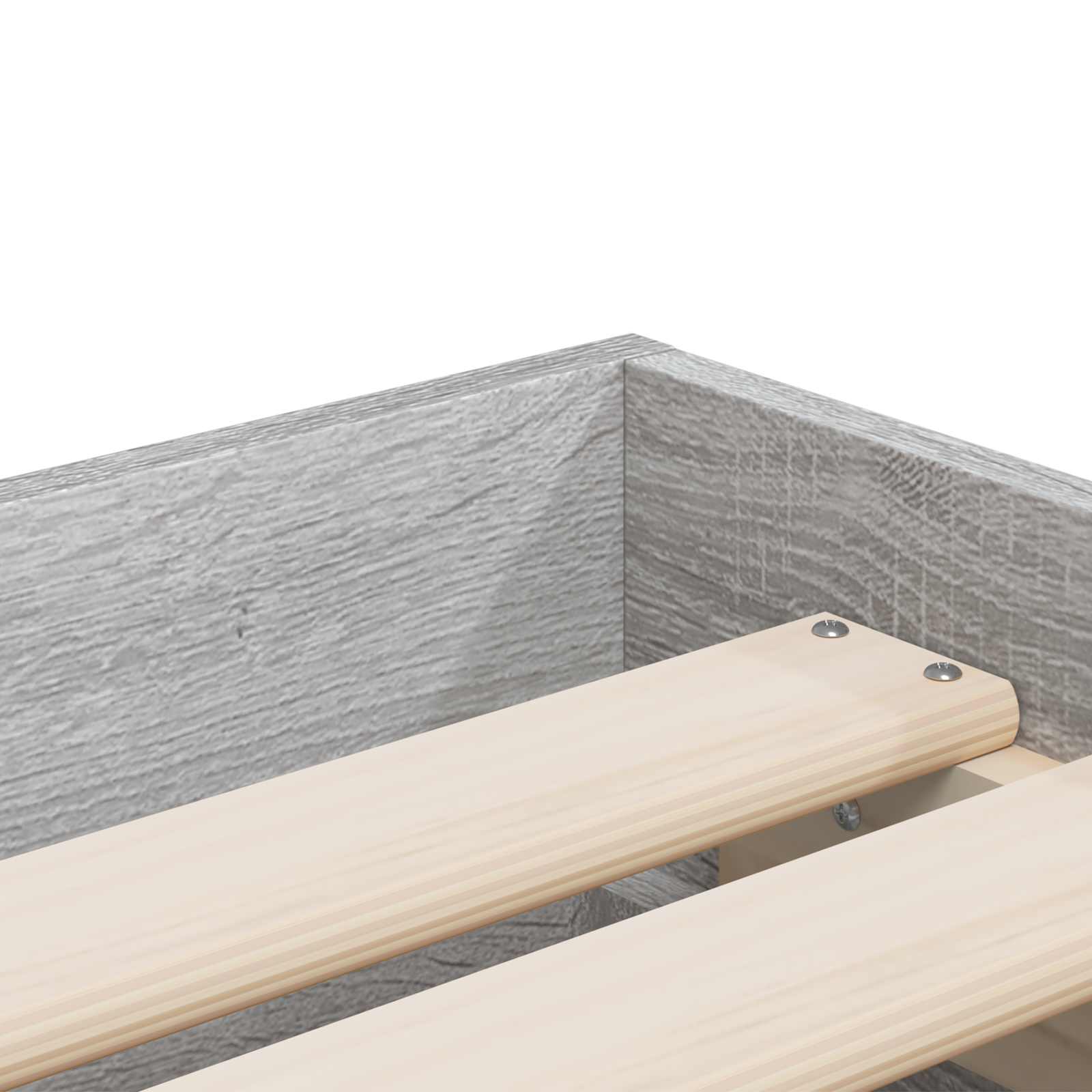 Rám Postele S Úložným Prostorem Betonově Šedá 80 X 200 Cm