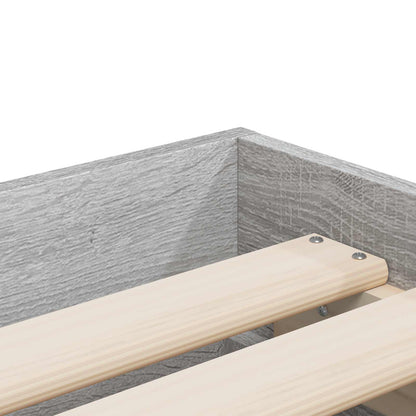 Rám Postele S Úložným Prostorem Betonově Šedá 80 X 200 Cm