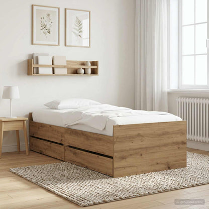 Rám Postele Dub Artisan Kompozitní Dřevo