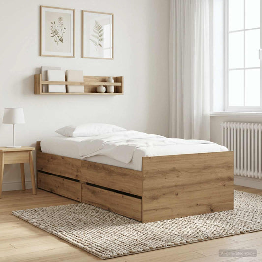 Rám Postele Dub Artisan Kompozitní Dřevo