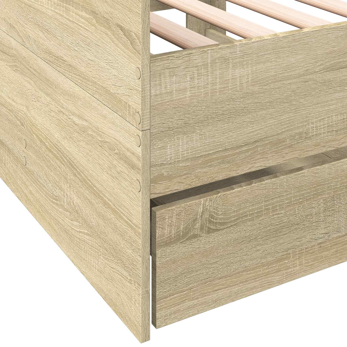 Daybed Se Zásuvkou S Čelo Dub Sonoma Kompozitní Dřevo