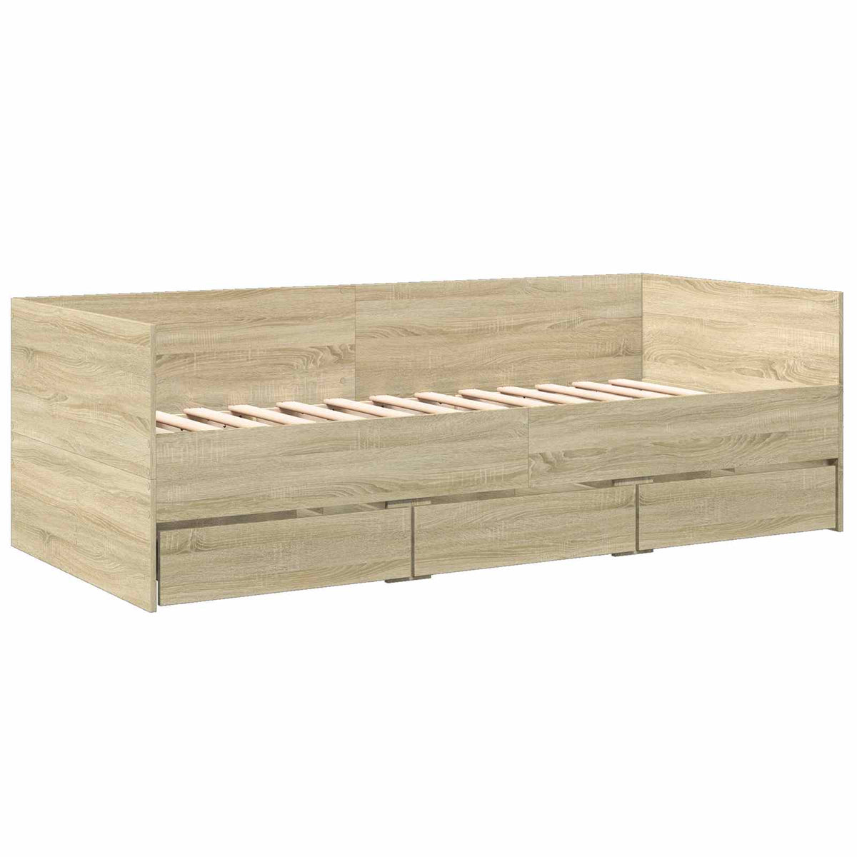Daybed Se Zásuvkou S Čelo Dub Sonoma Kompozitní Dřevo