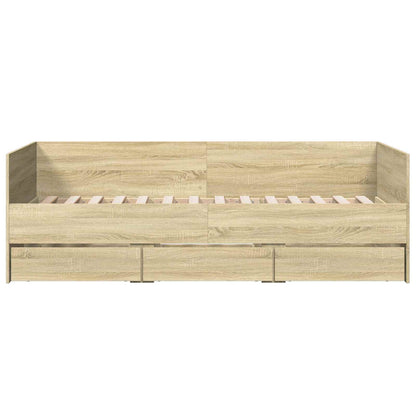 Daybed Se Zásuvkou S Čelo Dub Sonoma Kompozitní Dřevo