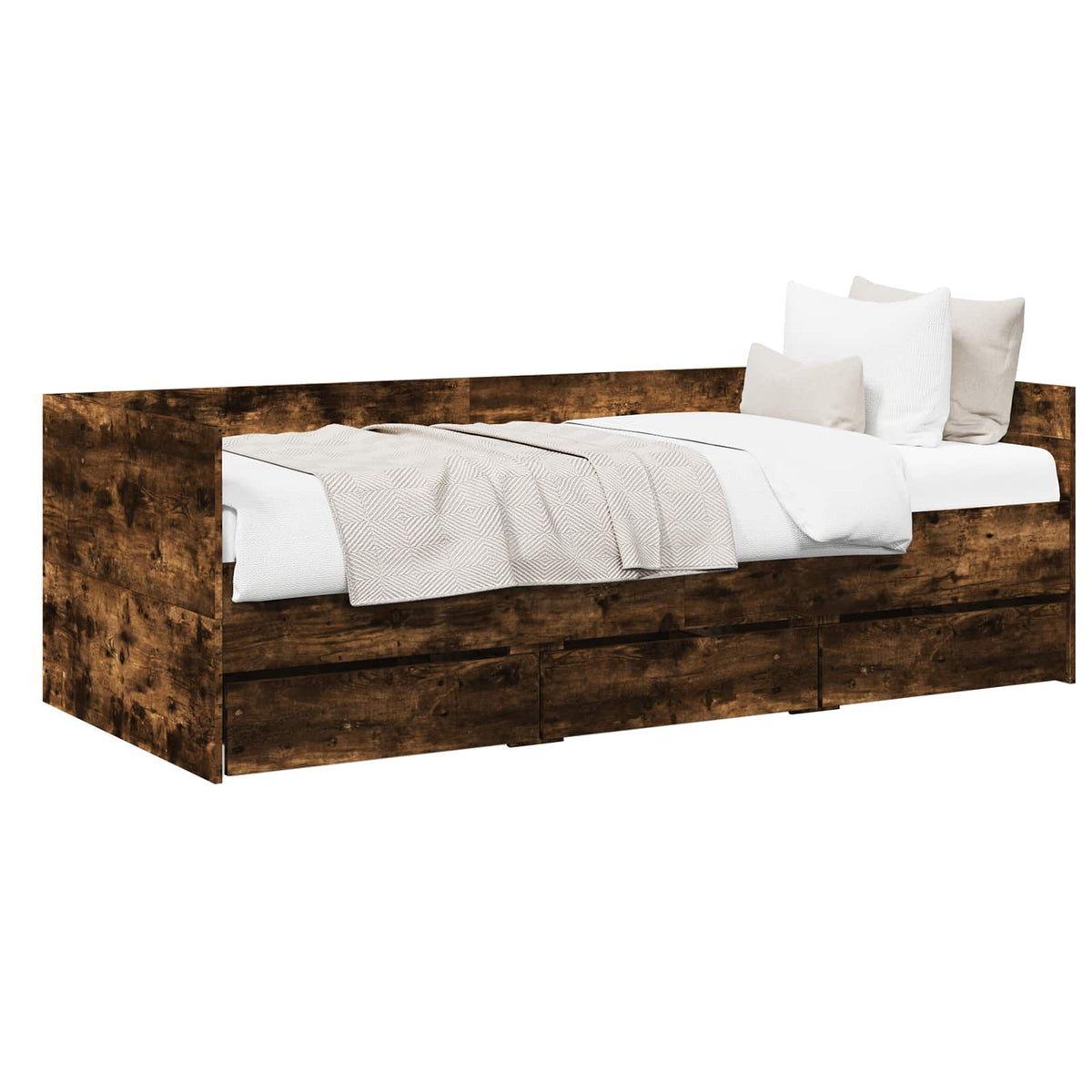 Daybed Se Zásuvkou S Čelo Kouřový Dub Kompozitní Dřevo