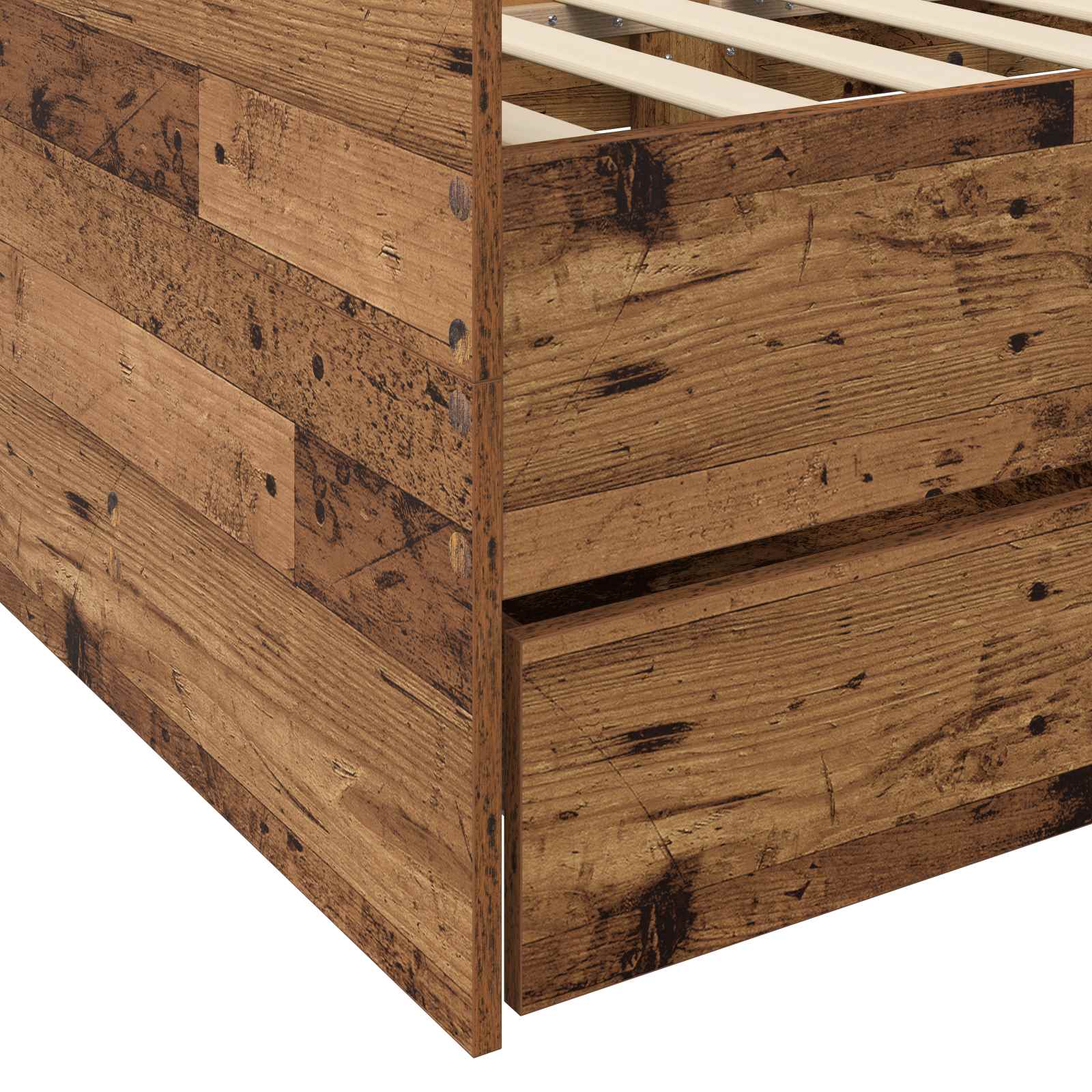 Daybed Se Zásuvkou S Čelo Staré Dřevo Kompozitní Dřevo