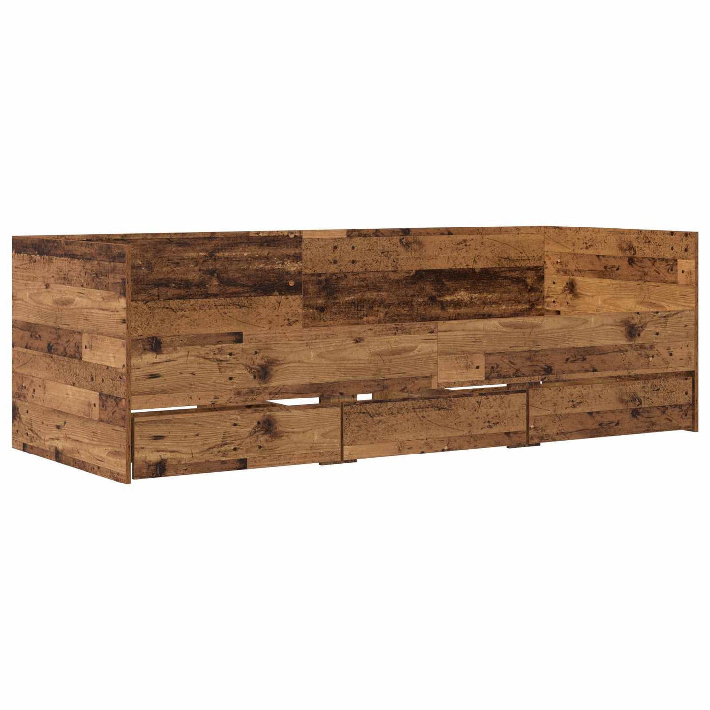 Daybed Se Zásuvkou S Čelo Staré Dřevo Kompozitní Dřevo