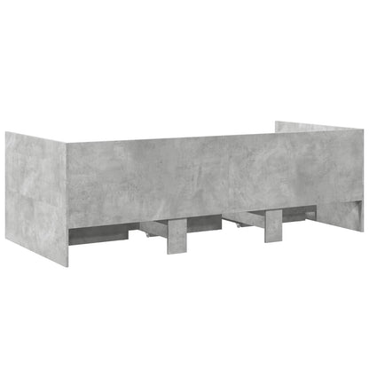 Daybed Se Zásuvkou S Čelo Betonově Šedá Kompozitní Dřevo