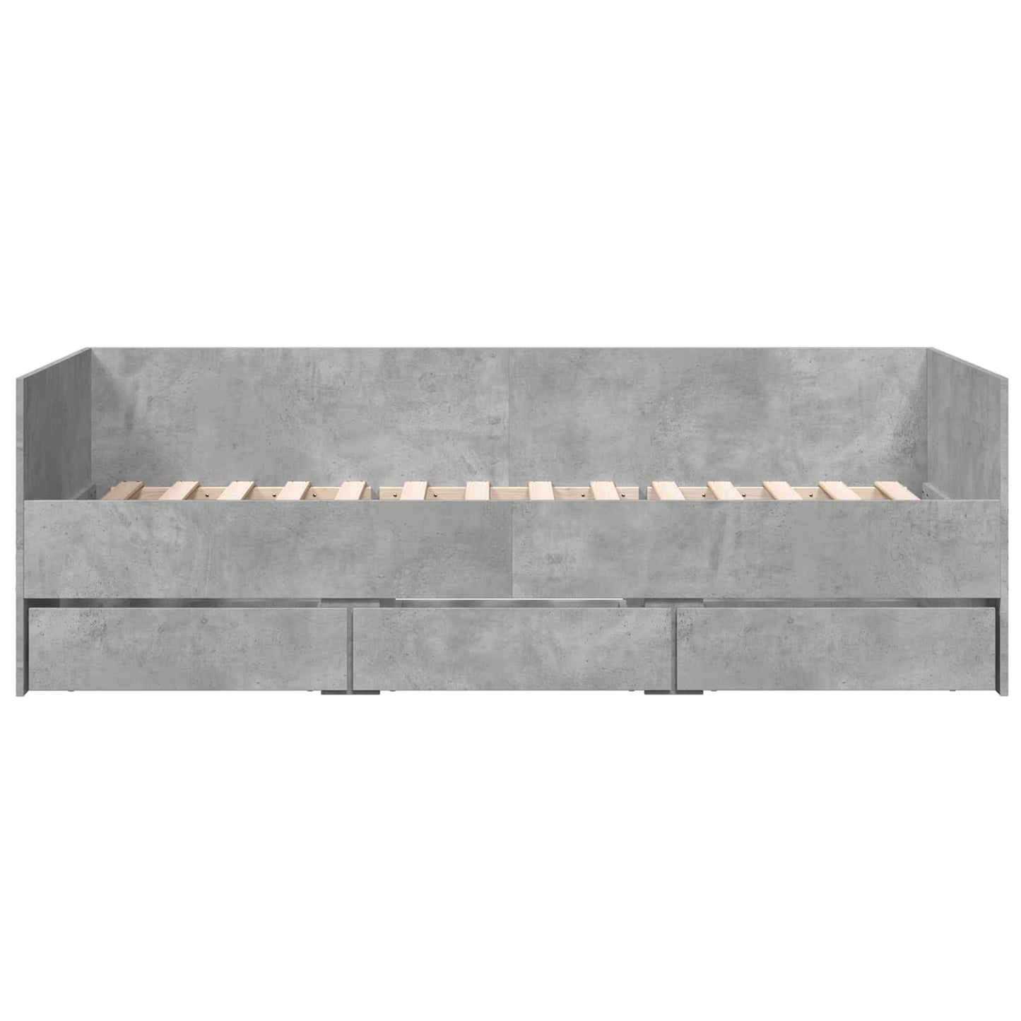 Daybed Se Zásuvkou S Čelo Betonově Šedá Kompozitní Dřevo