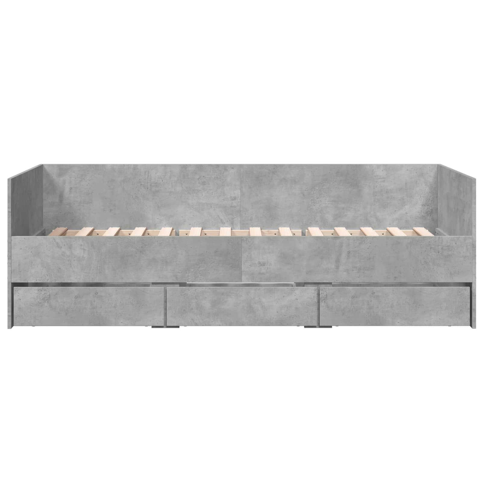 Daybed Se Zásuvkou S Čelo Betonově Šedá Kompozitní Dřevo