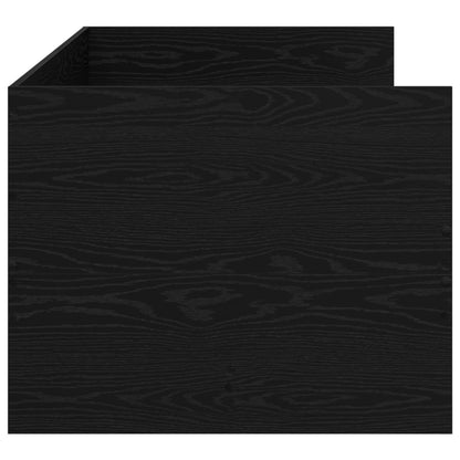 Daybed Se Zásuvkou S Čelo Černý Dub Kompozitní Dřevo