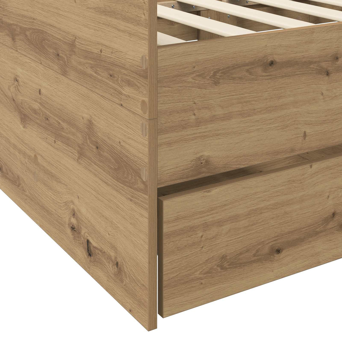 Daybed Se Zásuvkou S Čelo Dub Artisan Kompozitní Dřevo