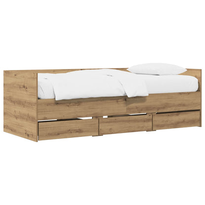 Daybed Se Zásuvkou S Čelo Dub Artisan Kompozitní Dřevo