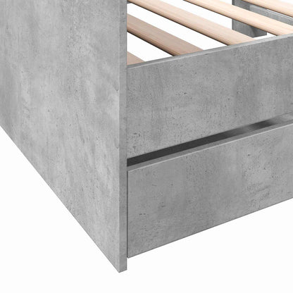 Daybed Se Zásuvkou S Policí Betonově Šedá Kompozitní Dřevo