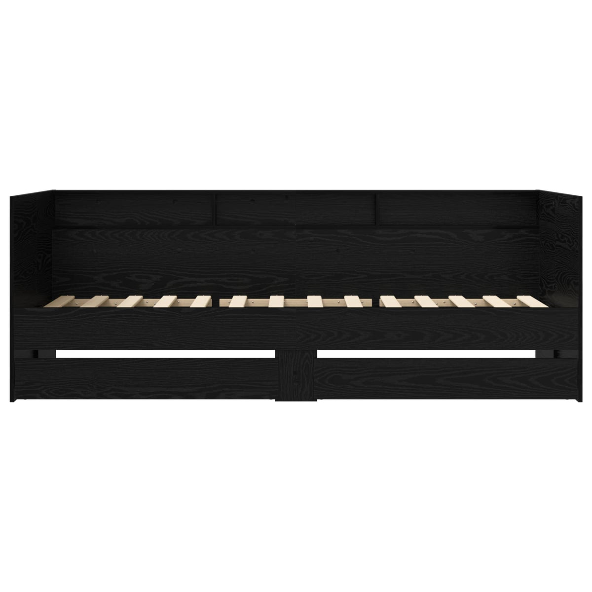 Daybed Se Zásuvkou S Policí S Čelo Černý Dub Kompozitní Dřevo