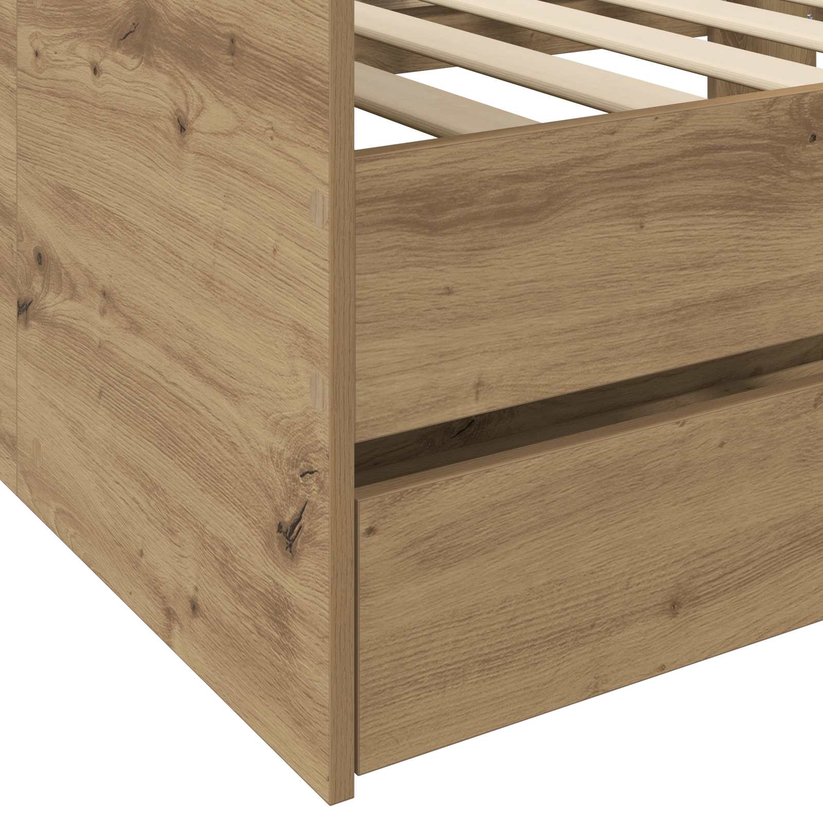 Daybed Se Zásuvkou S Policí S Čelo Dub Artisan Kompozitní Dřevo