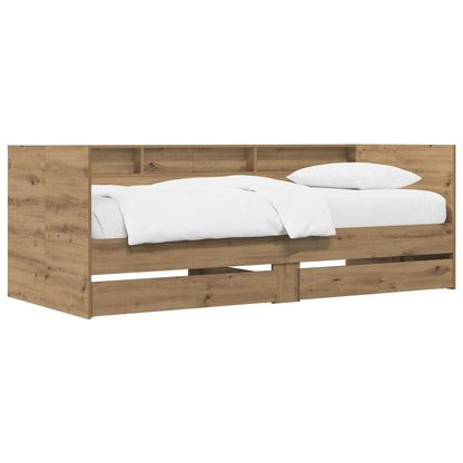 Daybed Se Zásuvkou S Policí S Čelo Dub Artisan Kompozitní Dřevo