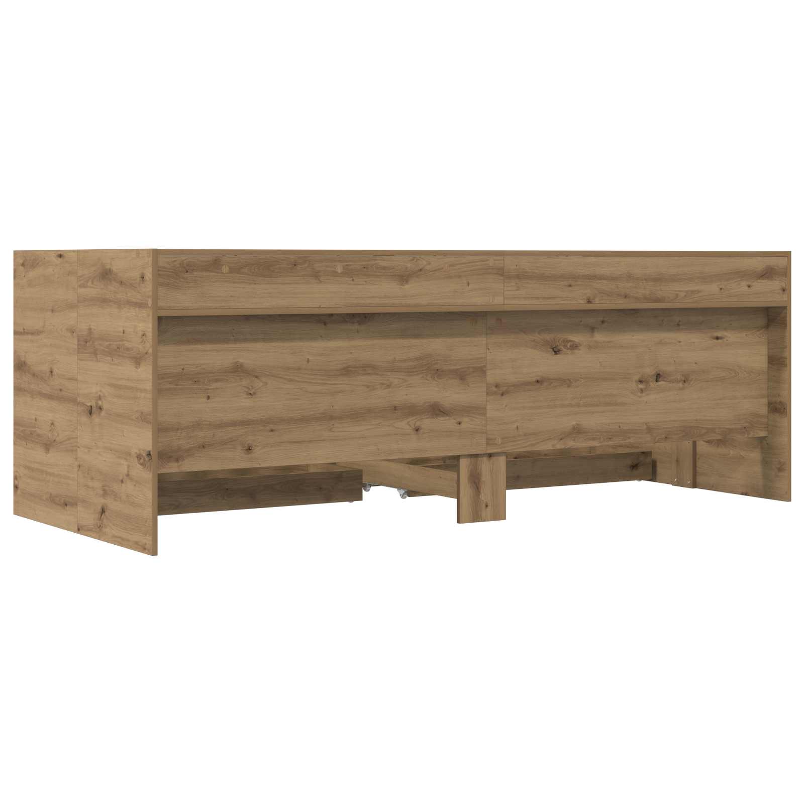Daybed Se Zásuvkou S Policí S Čelo Dub Artisan Kompozitní Dřevo
