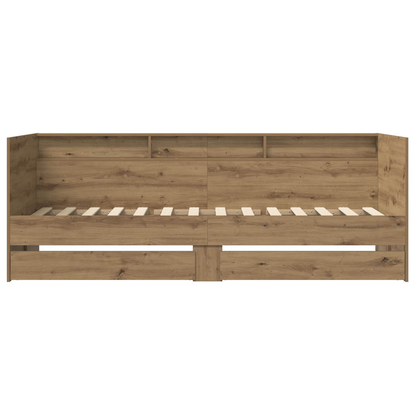 Daybed Se Zásuvkou S Policí S Čelo Dub Artisan Kompozitní Dřevo