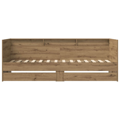 Daybed Se Zásuvkou S Policí S Čelo Dub Artisan Kompozitní Dřevo