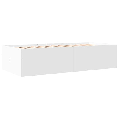 Rám Postele S Úložným Prostorem Se Zásuvkou Bílá 80 X 200 Cm