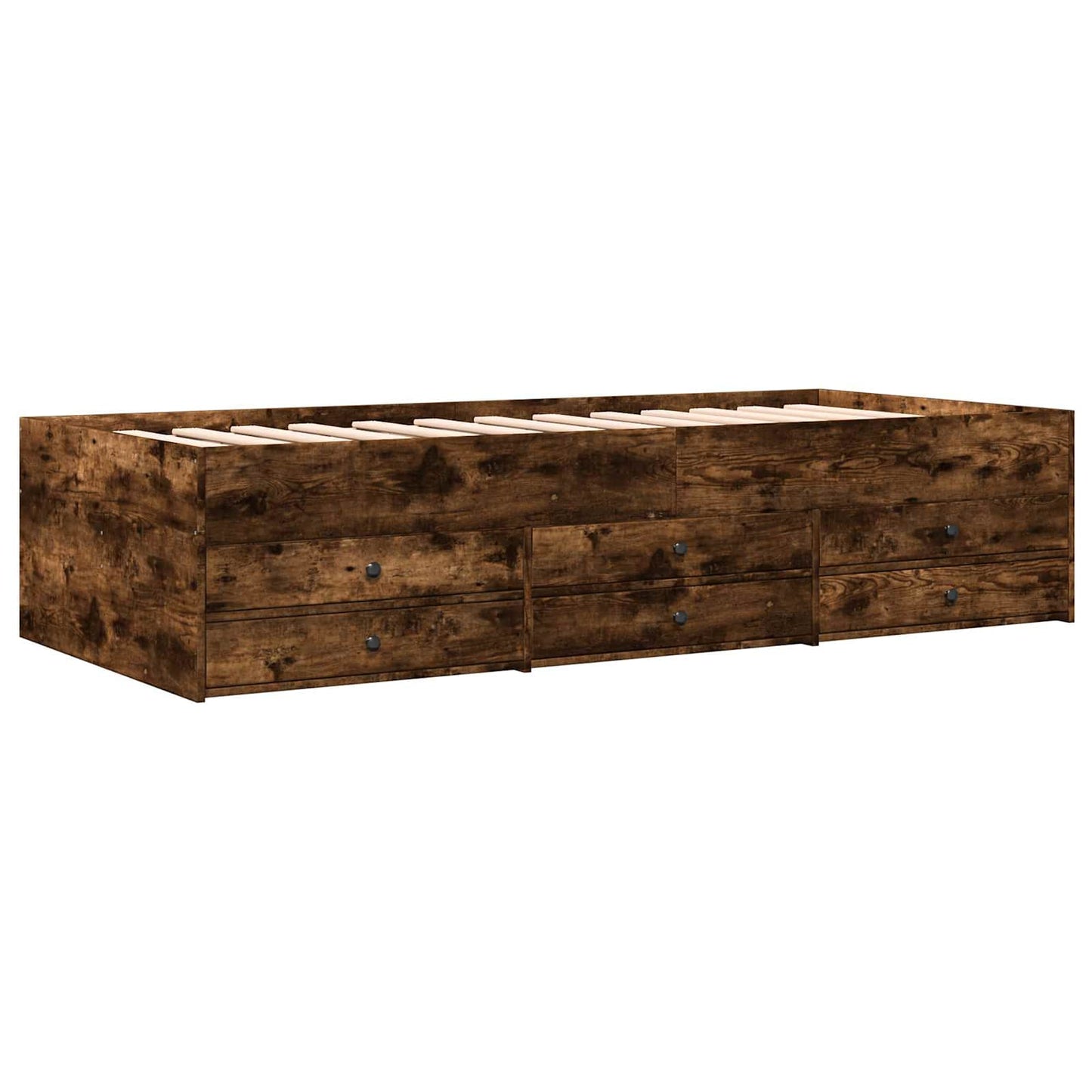 Rám Postele S Úložným Prostorem Kouřový Dub 80 X 200 Cm