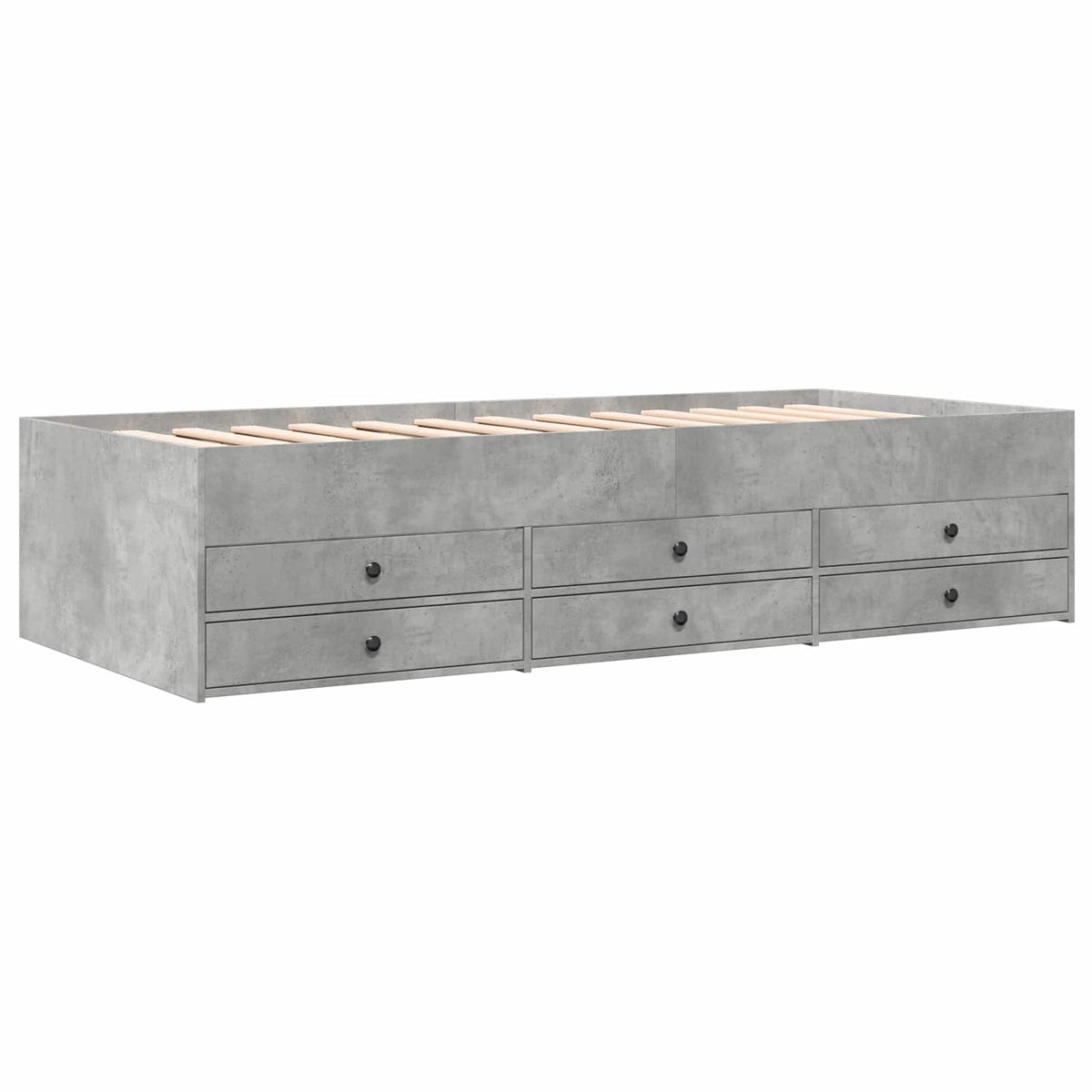 Rám Postele S Úložným Prostorem Betonově Šedá 80 X 200 Cm