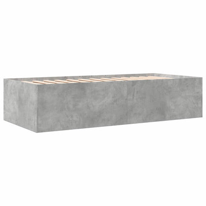 Rám Postele S Úložným Prostorem Betonově Šedá 80 X 200 Cm